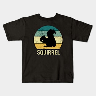 Squirrel At Sunset A Gift For Squirrels Lovers Kids T-Shirt